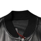 Black Lambskin Full Zip Biker Blouson Jacket