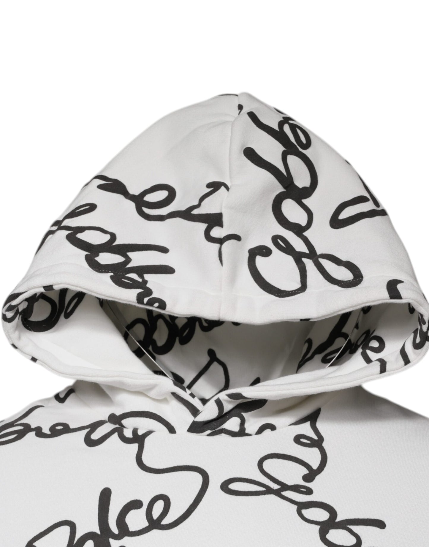 Weißes Baumwoll-Kapuzensweatshirt mit Logo