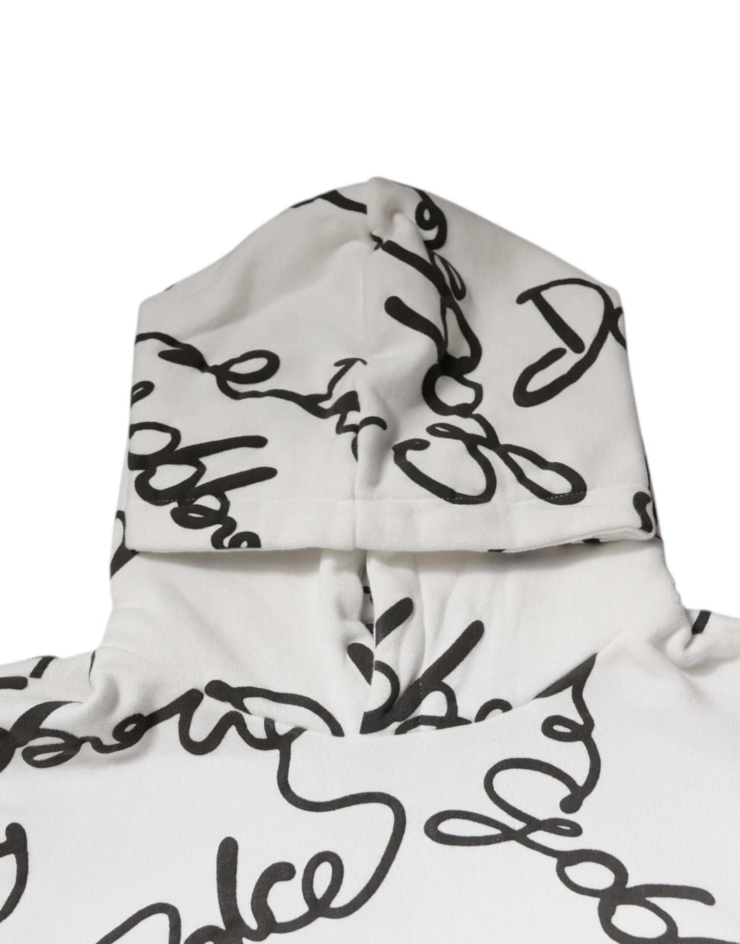 Weißes Baumwoll-Kapuzensweatshirt mit Logo