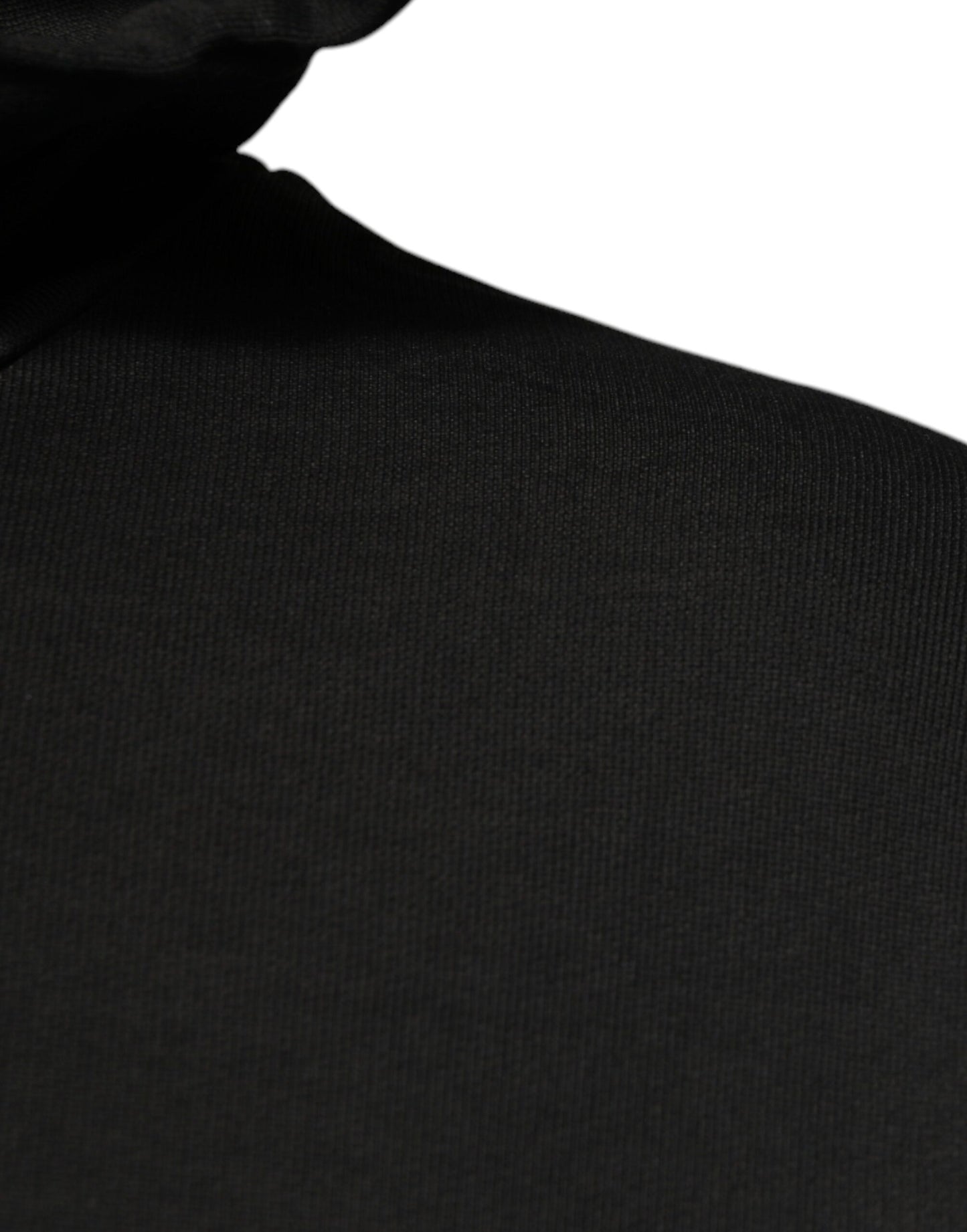 Schwarzer DG Shield-Pullover mit Kapuze aus Baumwolle