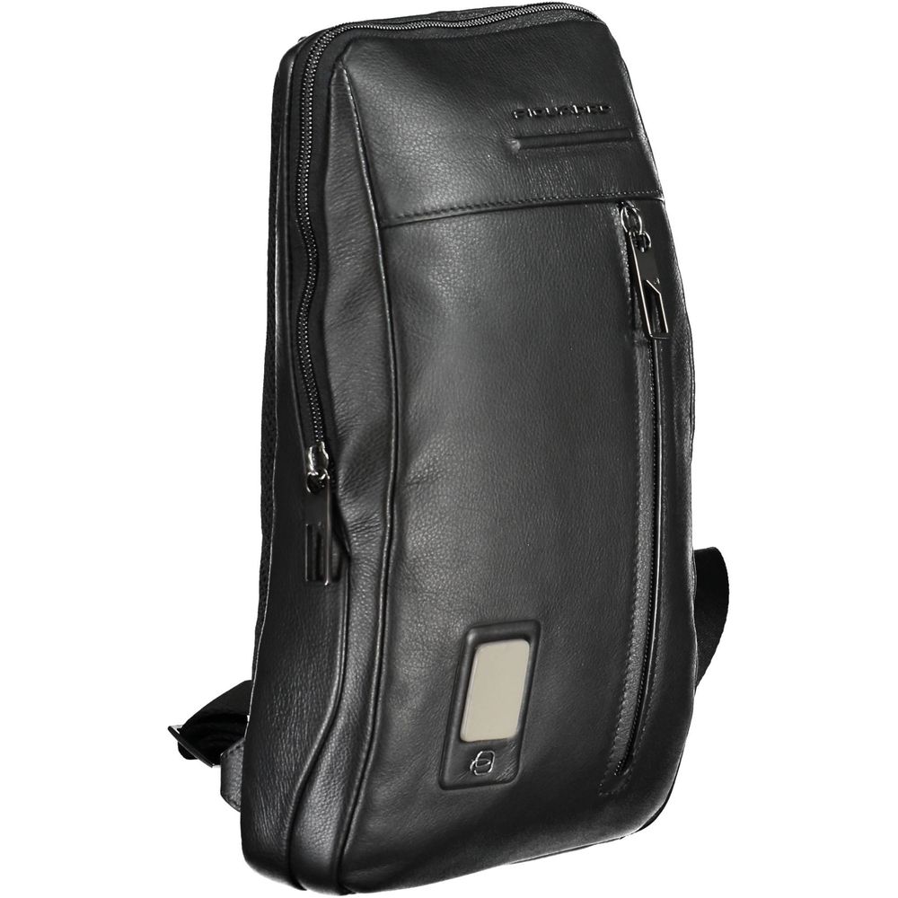 Black Leather Men Shoulder Bag