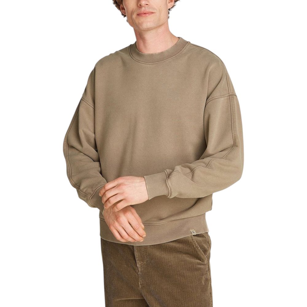 Beigefarbener Baumwollpullover