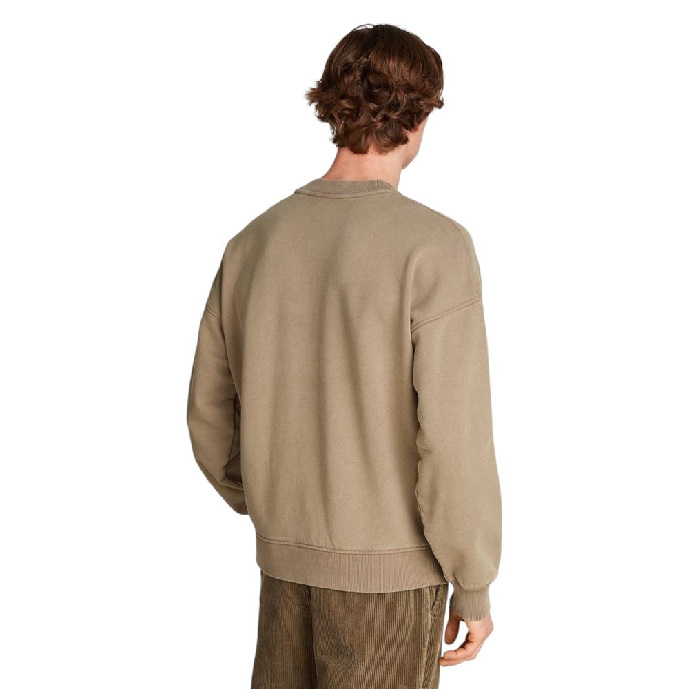 Beigefarbener Baumwollpullover