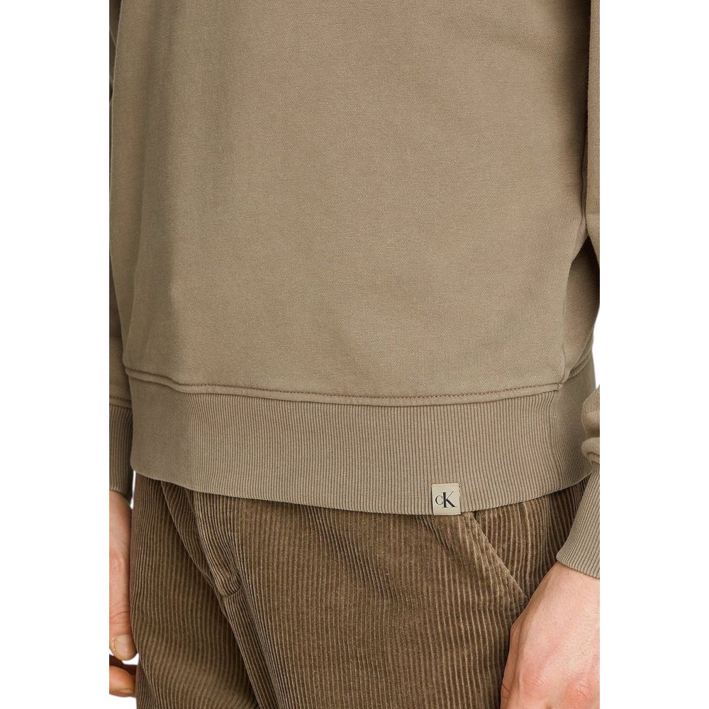 Beigefarbener Baumwollpullover