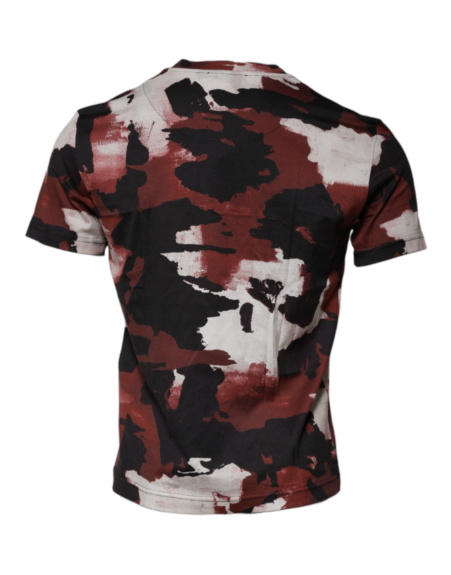 Mehrfarbiges T-Shirt mit Rundhalsausschnitt und Camouflage-Muster