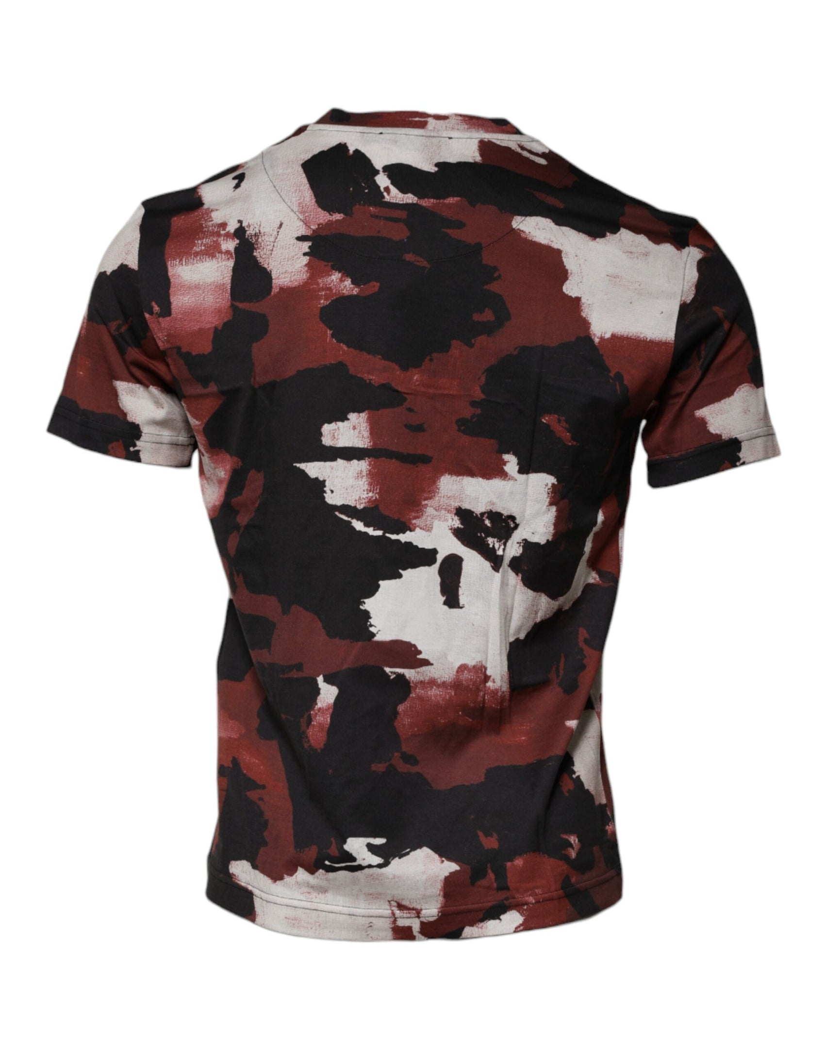 Mehrfarbiges T-Shirt mit Rundhalsausschnitt und Camouflage-Muster