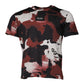 Mehrfarbiges T-Shirt mit Rundhalsausschnitt und Camouflage-Muster