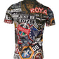 Mehrfarbiges Rundhals-T-Shirt aus Baumwolle mit Grafikdruck