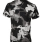 Mehrfarbiges T-Shirt mit Rundhalsausschnitt und Camouflage-Muster