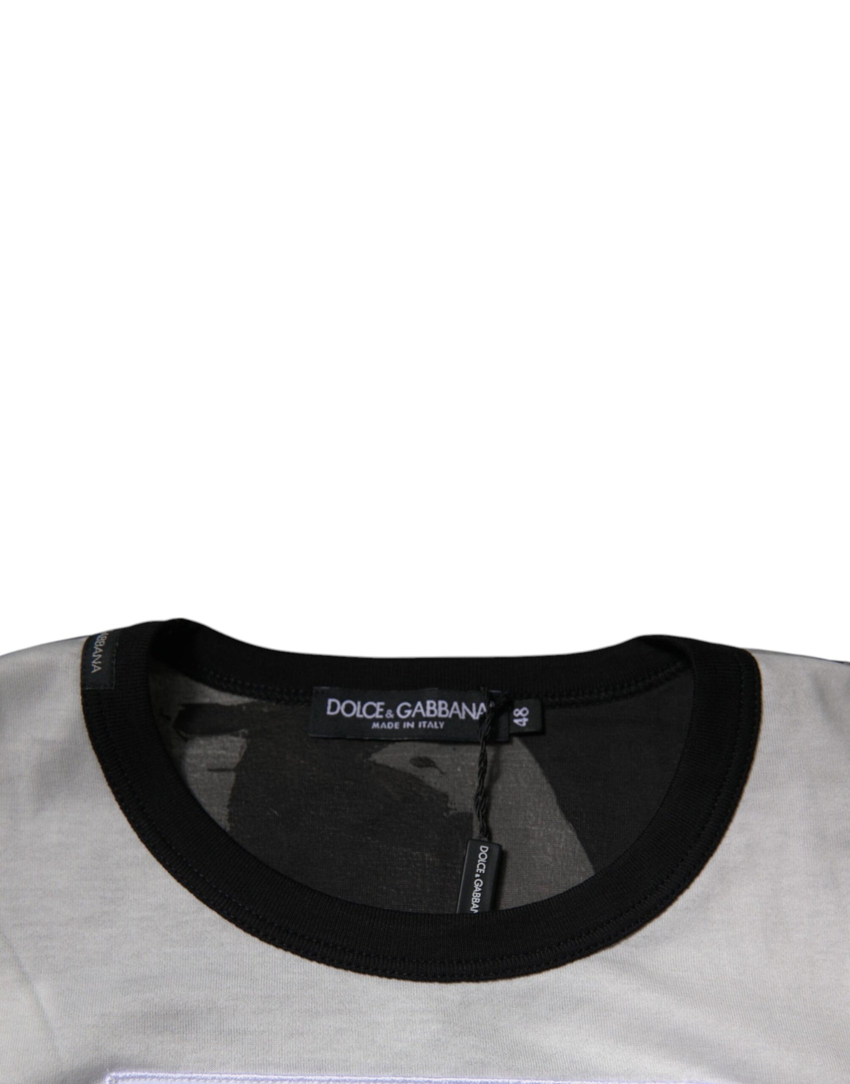 Mehrfarbiges T-Shirt mit Rundhalsausschnitt und Camouflage-Muster