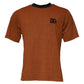 T-shirt girocollo in poliestere con logo DG marrone