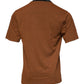T-shirt girocollo in poliestere con logo DG marrone