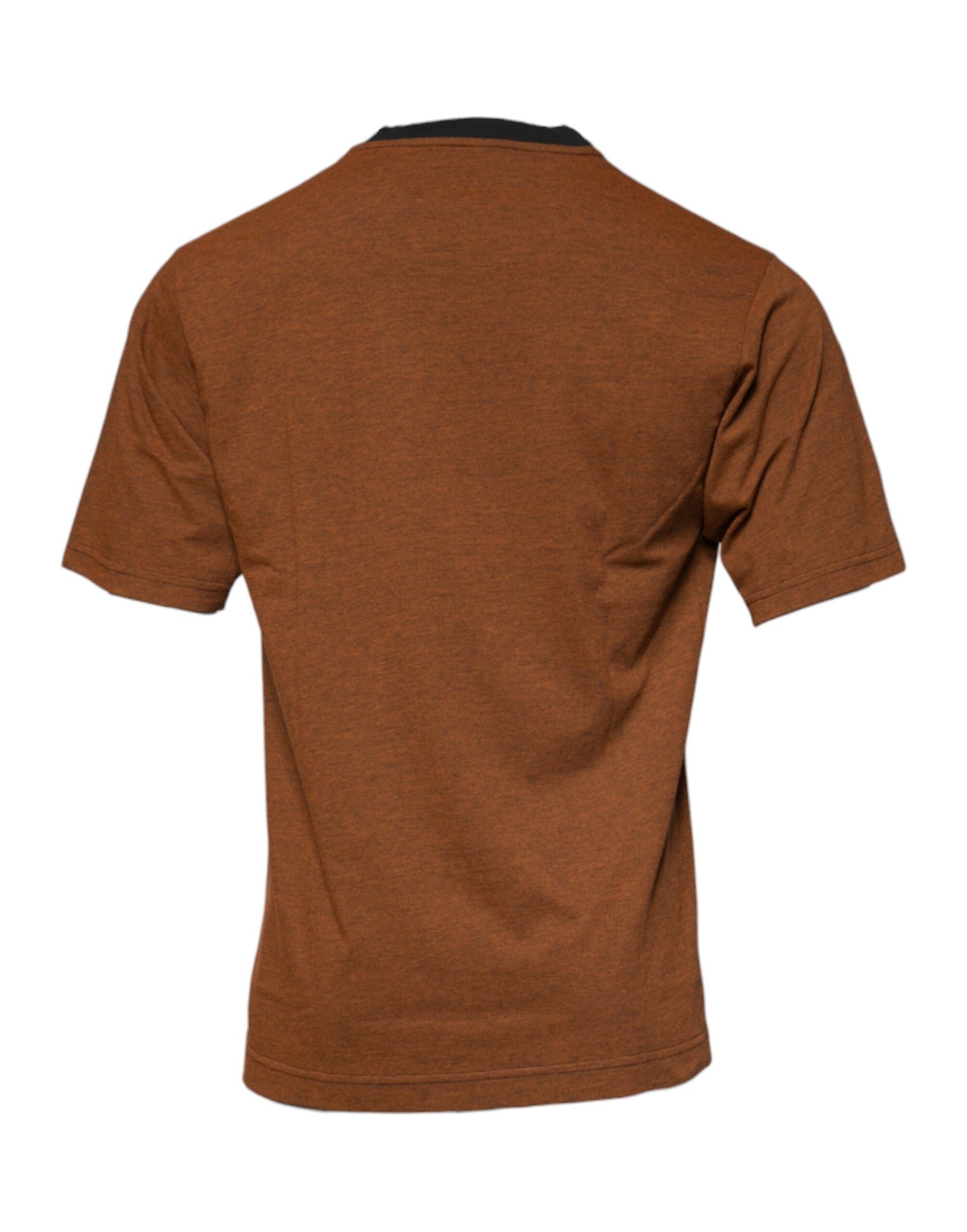 Braunes T-Shirt aus Polyester mit Rundhalsausschnitt und DG-Logo