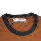 T-shirt girocollo in poliestere con logo DG marrone