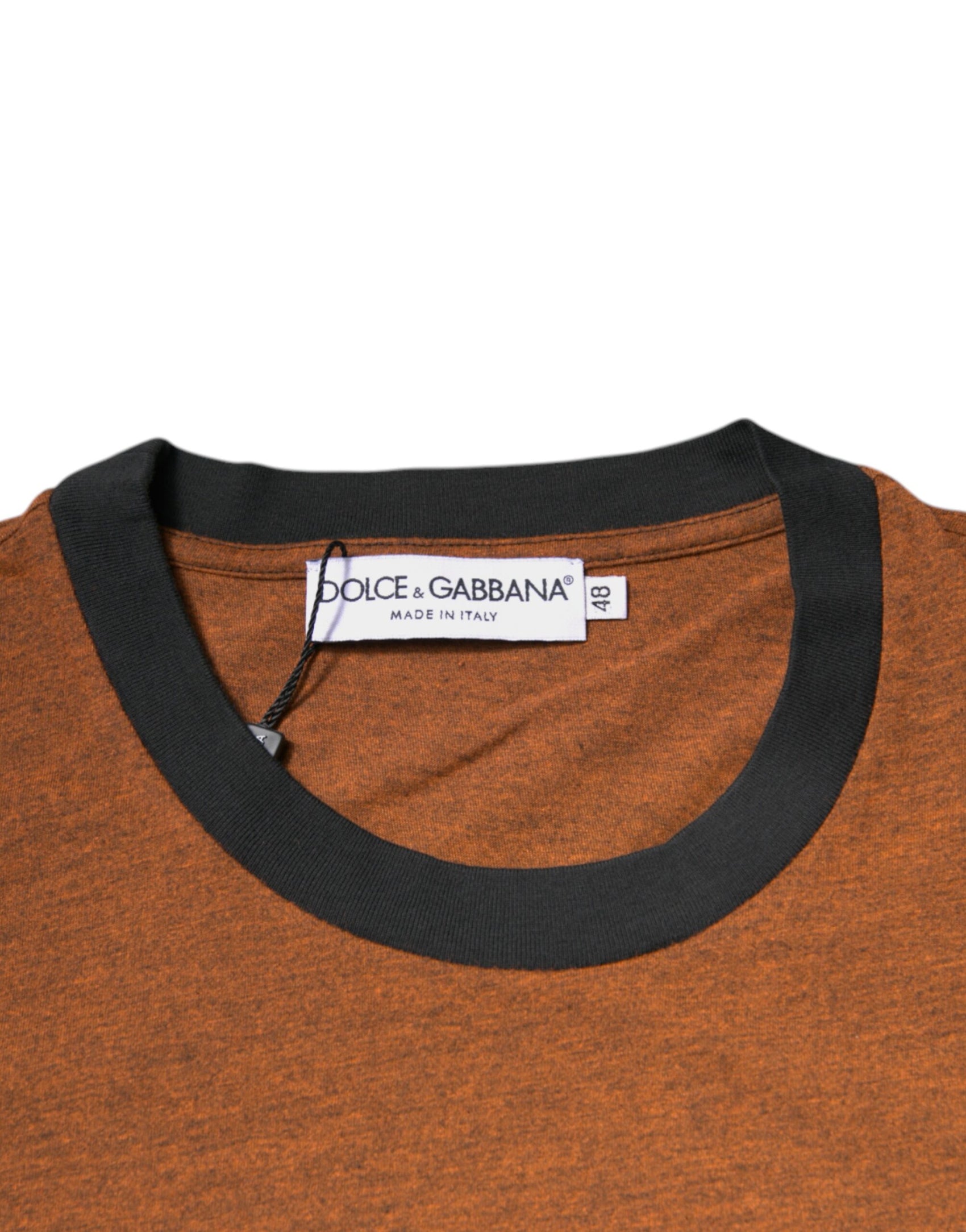 Braunes T-Shirt aus Polyester mit Rundhalsausschnitt und DG-Logo