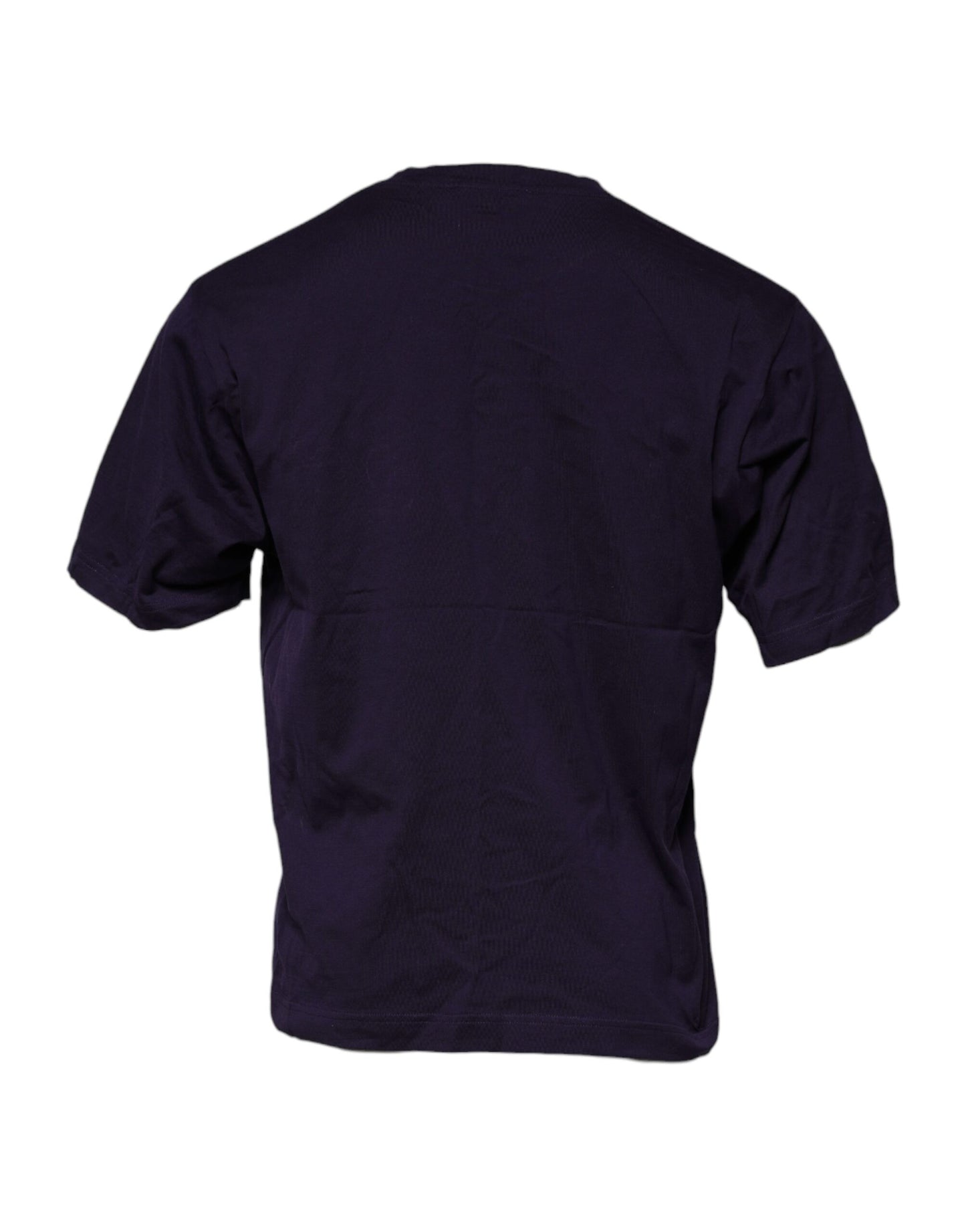 Lilafarbenes T-Shirt aus Baumwolle mit Rundhalsausschnitt und DG-Logo