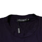 Lilafarbenes T-Shirt aus Baumwolle mit Rundhalsausschnitt und DG-Logo