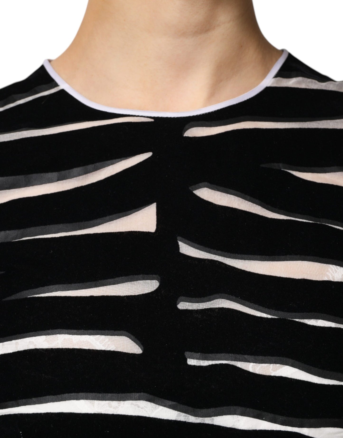 Schwarz-weißes Zebra-A-Linien-Etui-Minikleid