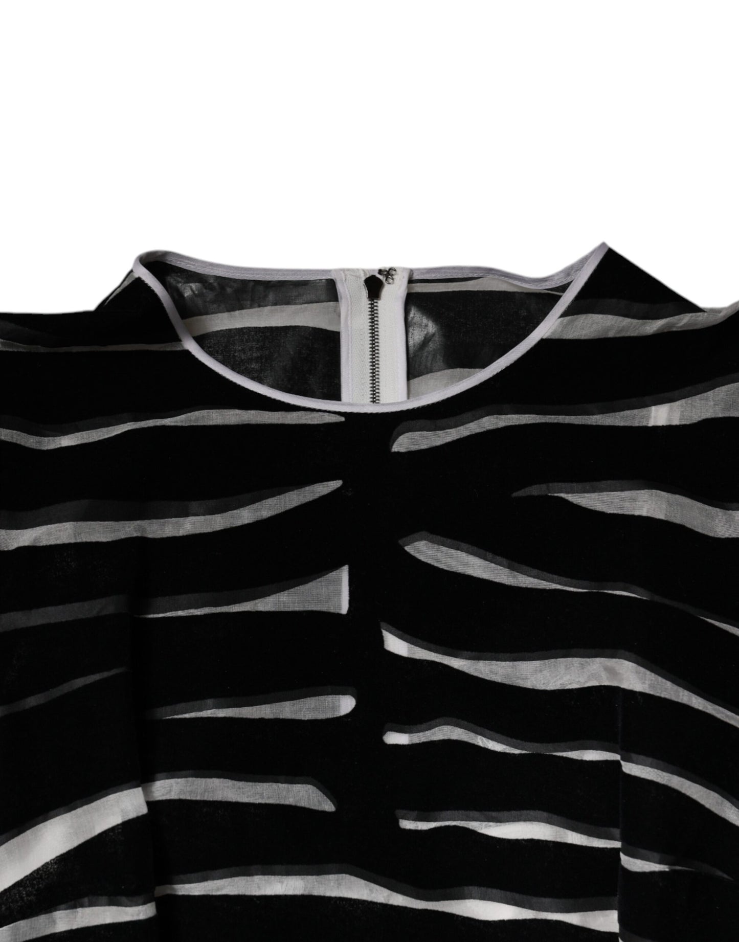 Schwarz-weißes Zebra-A-Linien-Etui-Minikleid