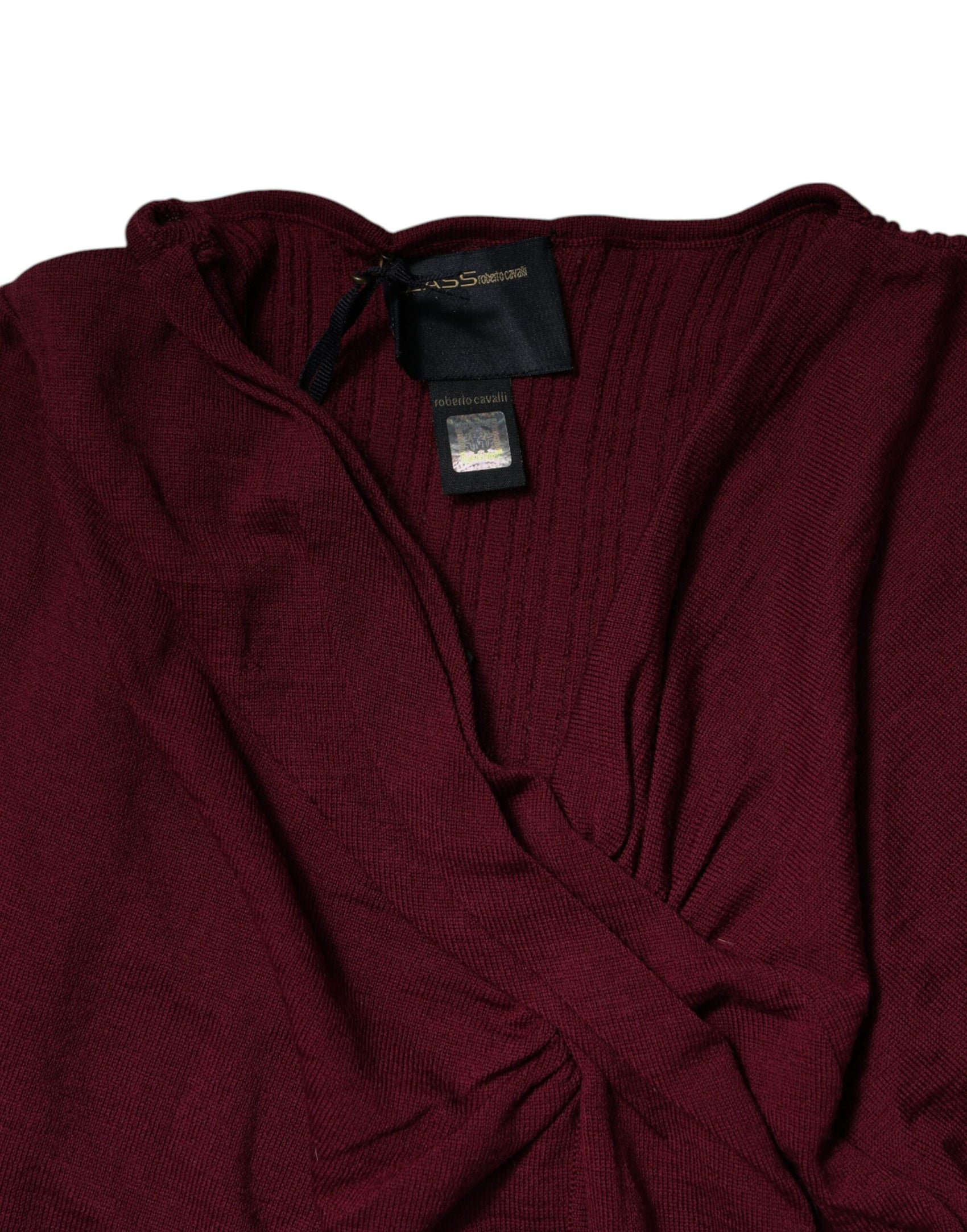 Kastanienbrauner Pullover mit Schlüsselloch-Strick