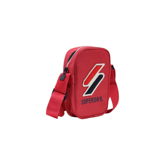 Red Polyester Messenger Bag