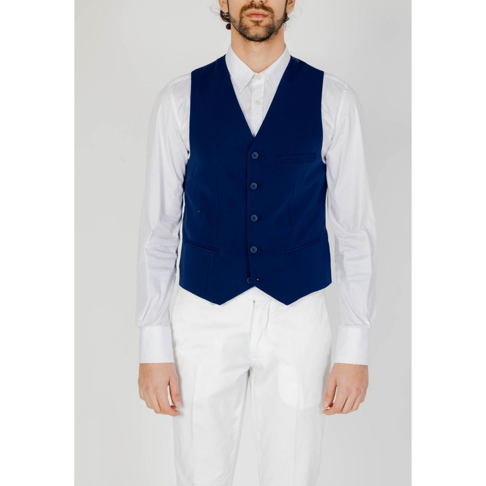 Blue Polyester Vest