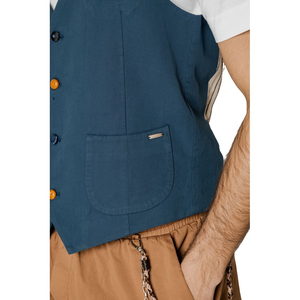 Blue Cotton Vest