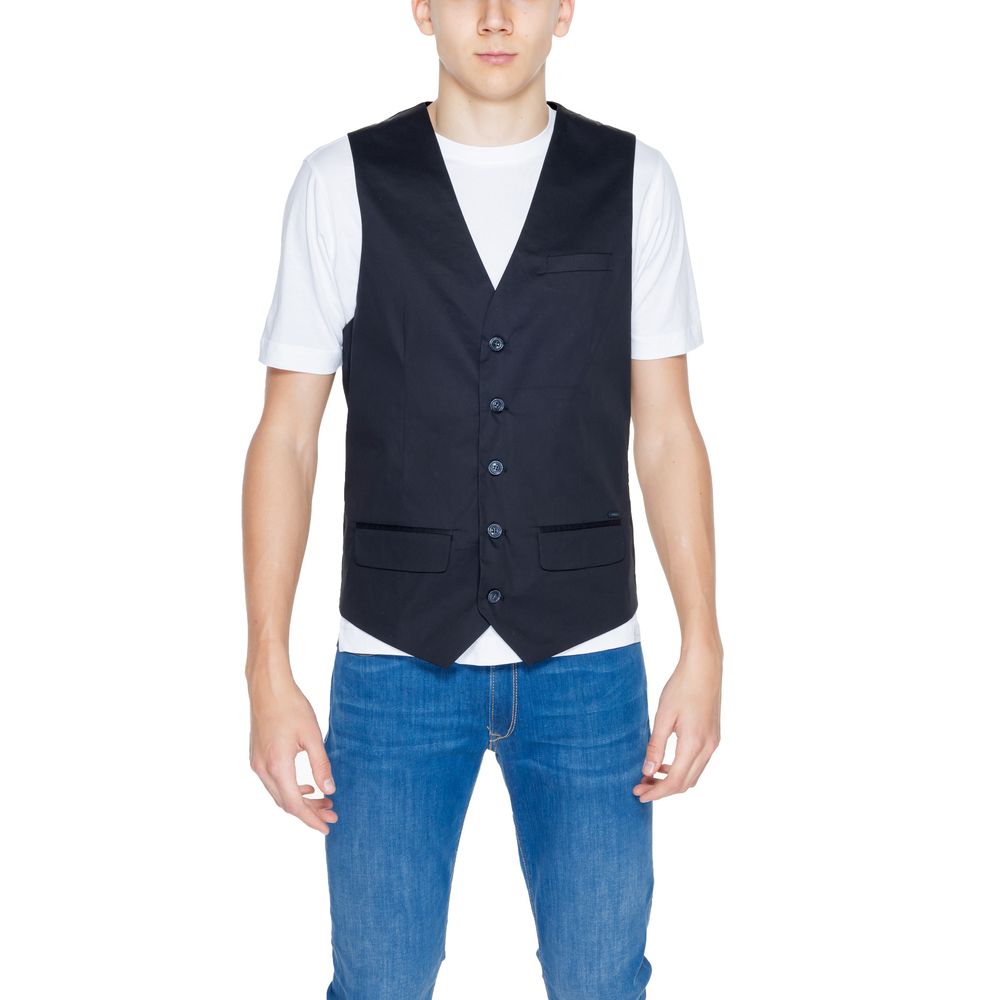 Black Cotton Vest