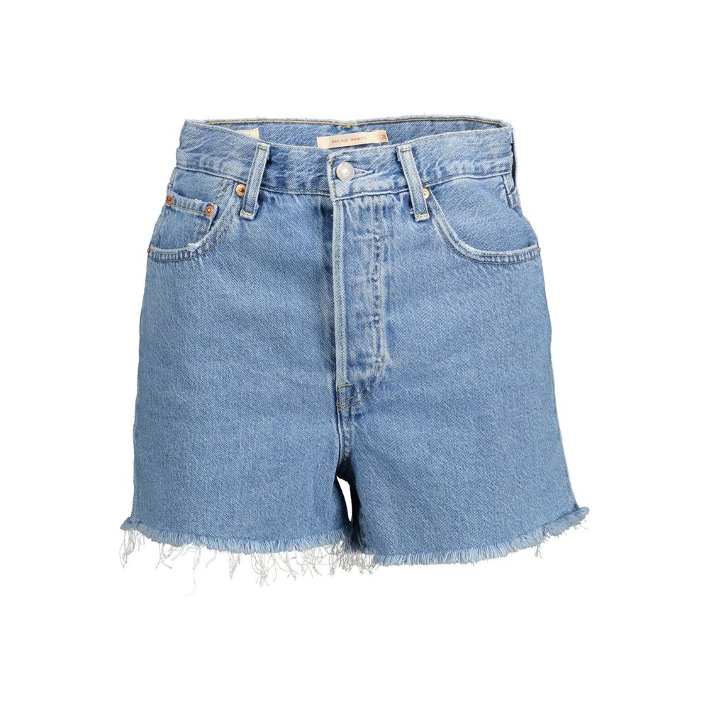 Hellblaue Damenshorts aus Baumwolle