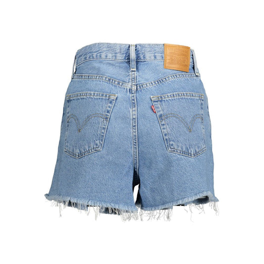 Light Blue Cotton Women Shorts