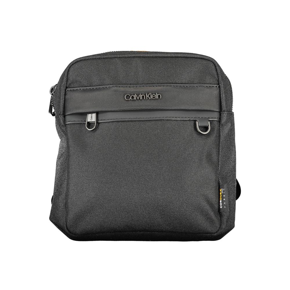 Black Polyester Men Shoulder Bag