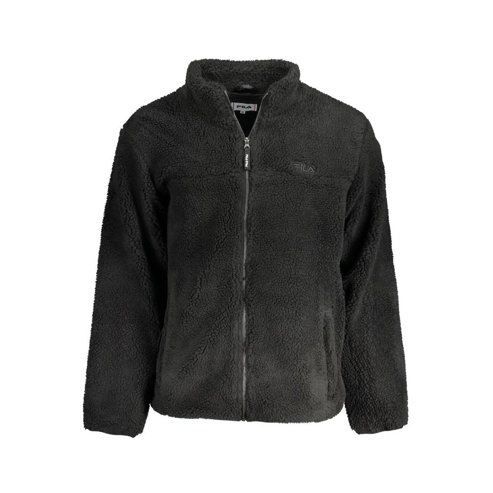 Schwarze Polyesterjacke