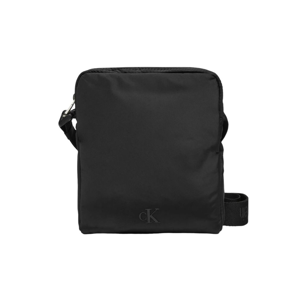 Black Recycled Polyester Messenger Bag