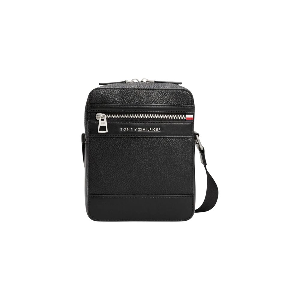 Black Polyethylene Messenger Bag