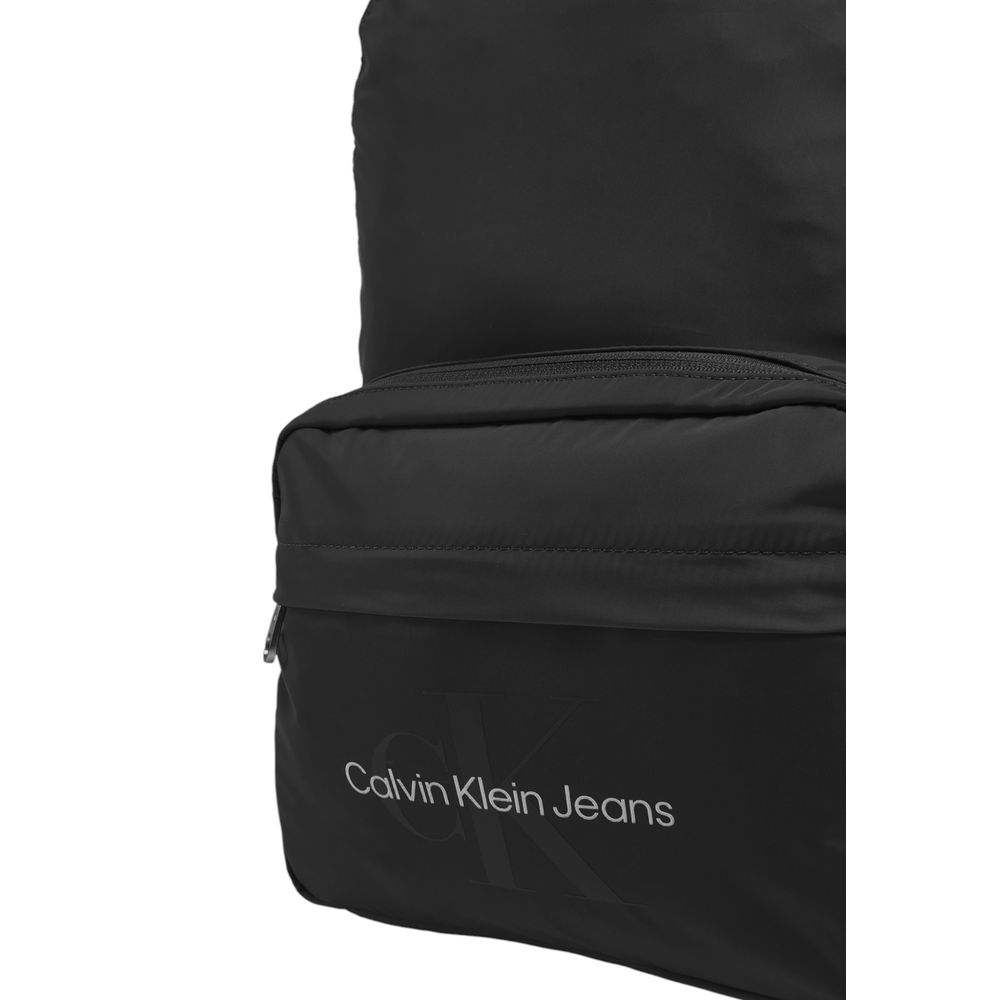 Black Recycled Polyester Backpack