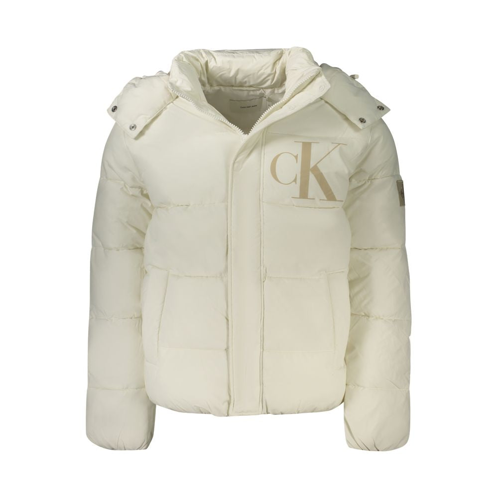 White Polyamide Men Jacket