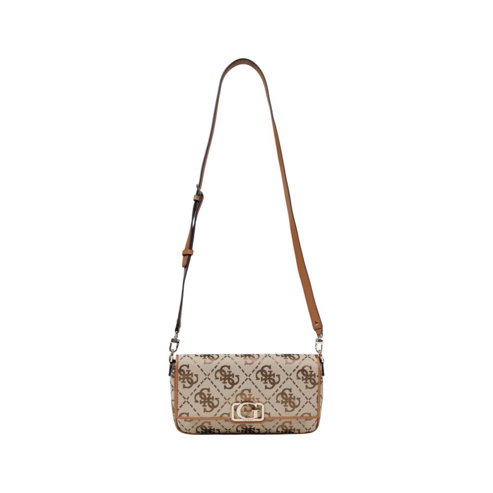 Borsa a mano in poliestere beige