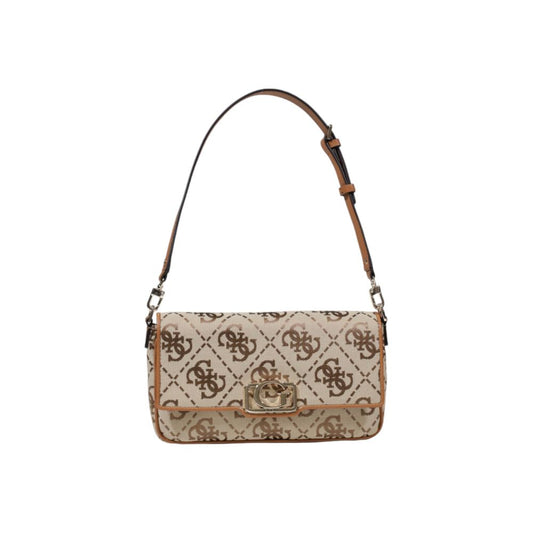 Borsa a mano in poliestere beige