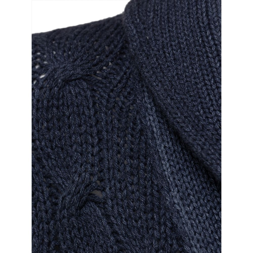 Cardigan in cashmere blu