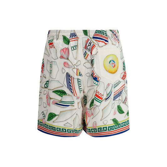 Multicolor silk Shorts