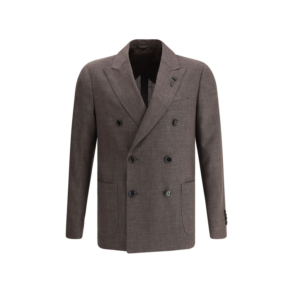 Giacca blazer con spilla iconica