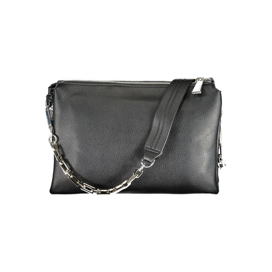 Black Polyethylene Women Handbag