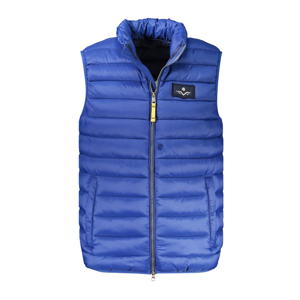 Blue Polyamide Men Jacket