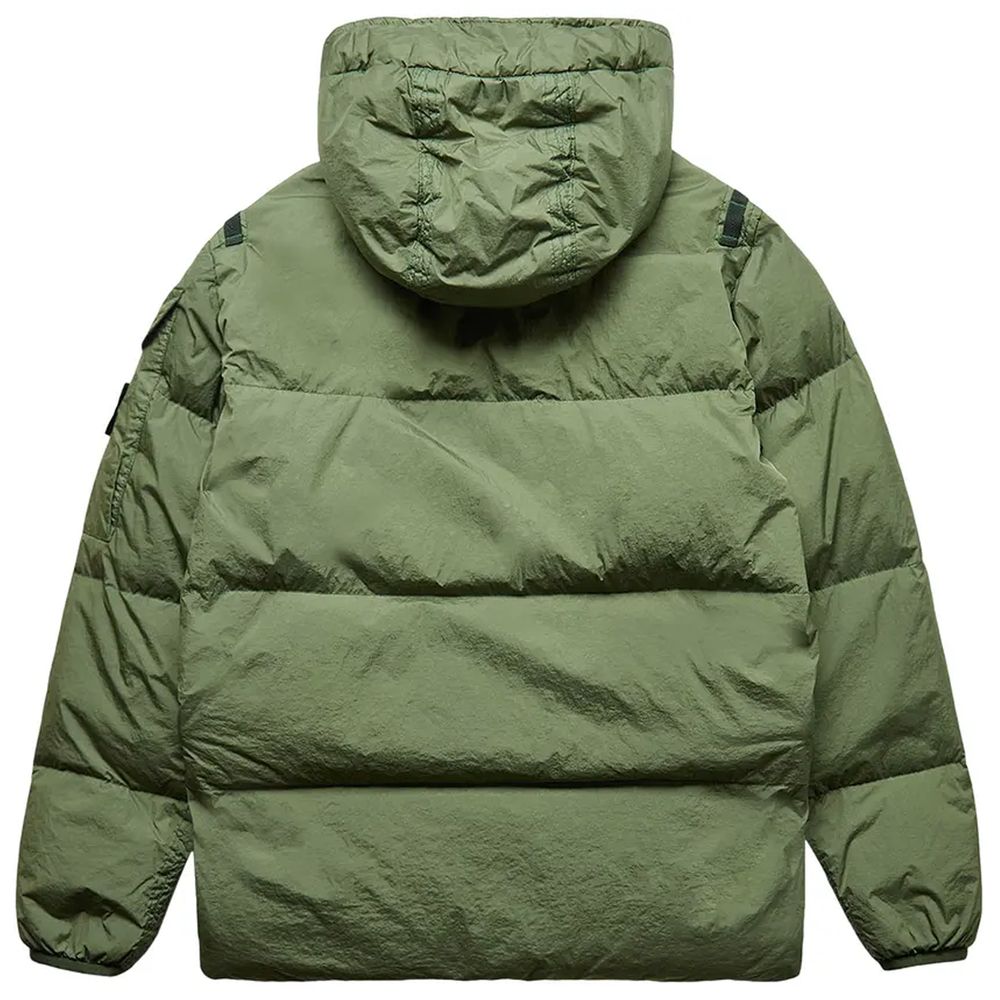 Green Nylon Men Jacket