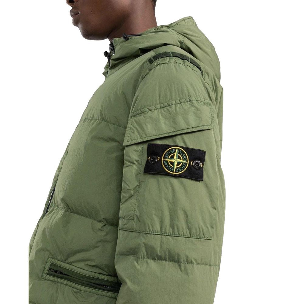 Green Nylon Men Jacket