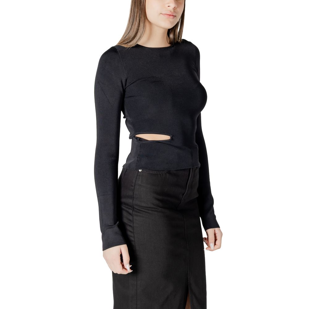 Schwarze Viskose-Tops und T-Shirts