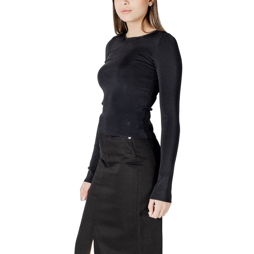 Schwarze Viskose-Tops und T-Shirts