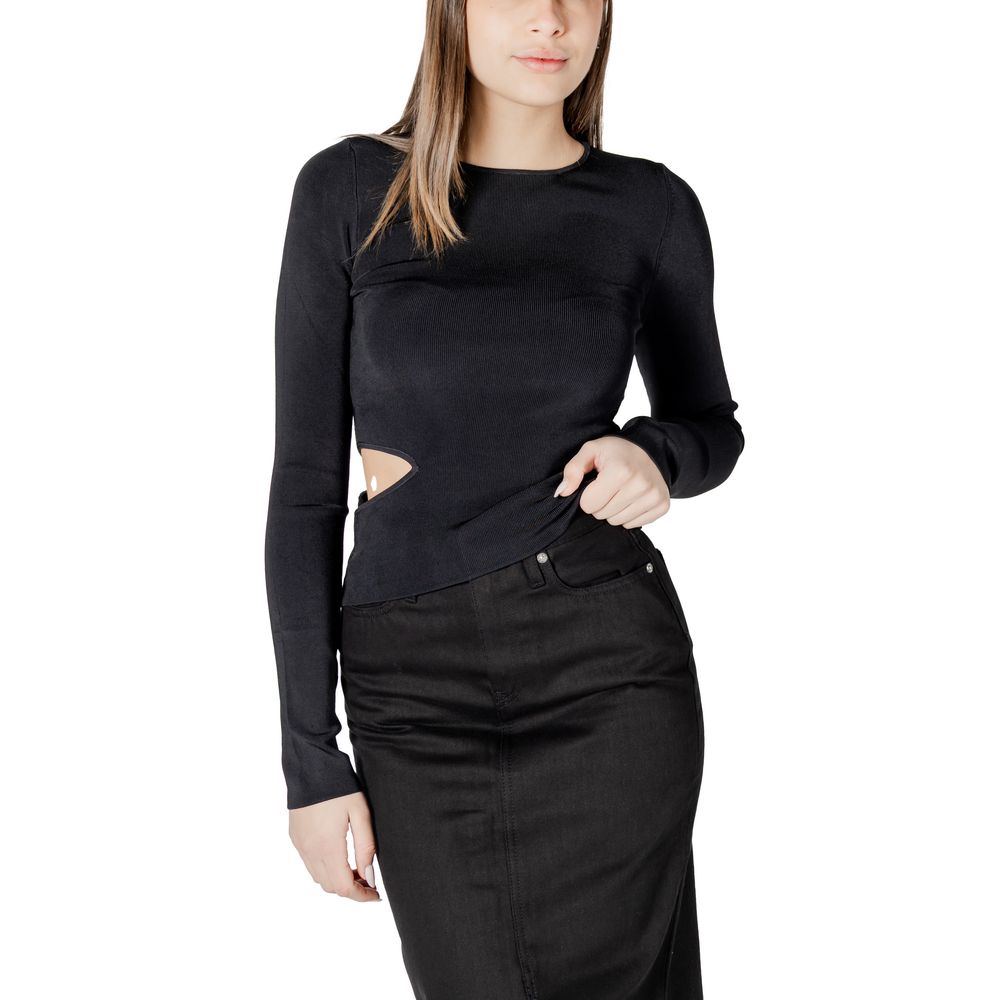 Schwarze Viskose-Tops und T-Shirts
