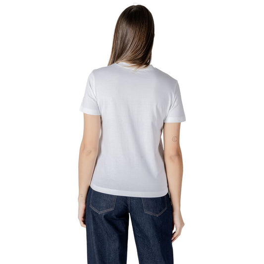 Top e T-shirt in cotone rigenerato bianco