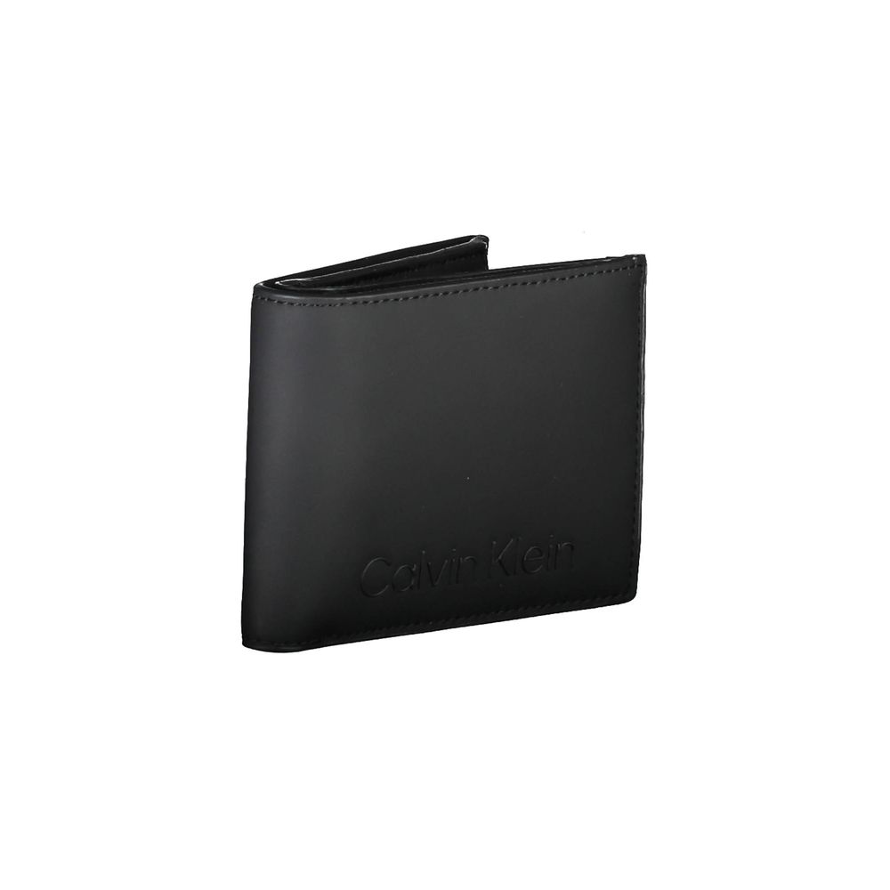 Black Polyester Men Wallet